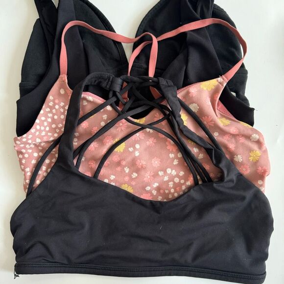 Bundle Aerie Lululemon Madewell Free People Sports Bra Bralette Size Medium Pink - Picture 1 of 13